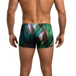 Мужские трусы боксеры зеленые с принтом Cosmos Colors CP30_PRO