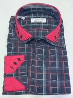 Рубашка с длинным рукавом приталенная