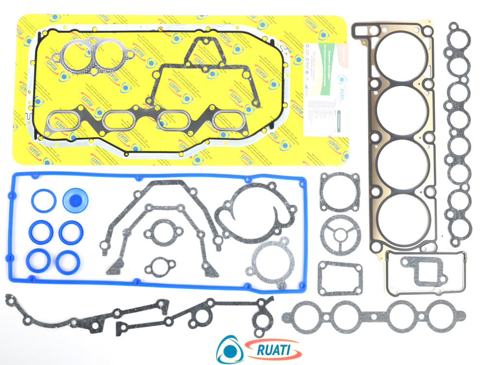 Комплект прокладок двигателя ЗМЗ-409 Евро 4, 5, 6 полный для а/м ГАЗ, УАЗ (металическая ГБЦ,силикон, паронит, MP-N-100-12, 40905.3906022) ОПТИМА RUATI