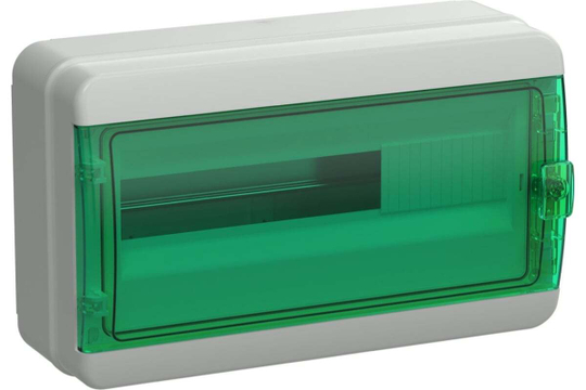 Корпус пластиковый КМПн-18 IP65 зеленая прозрачная дверь TEKFOR IEK