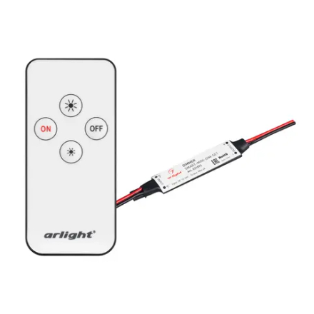 Диммер SMART-MINI-DIM-SET (12-24V, 1x4A, ПДУ 4кн, IR) (Arlight, IP20 Пластик, 5 лет) 031593