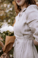 Wrap linen dress