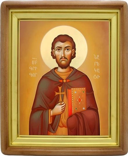 Святой Григор Нарекаци. Икона на холсте.
