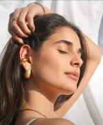 Серьги Кокон, Золотой