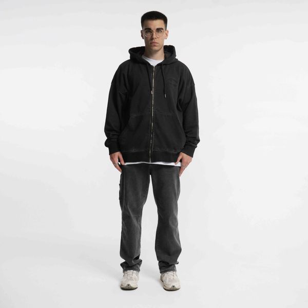 Худи Zip DDesigns in Garment Dyed Black - фото 4