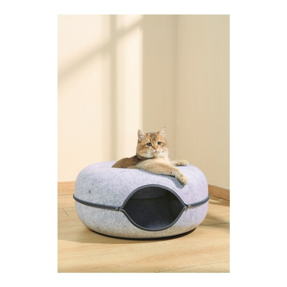 Лежанка-Тоннель Донат М, серая M-PETS 60*60*28