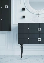 Тумба с раковиной Armadi Art Vallessi Avantgarde Piazza 100 черный с хромом