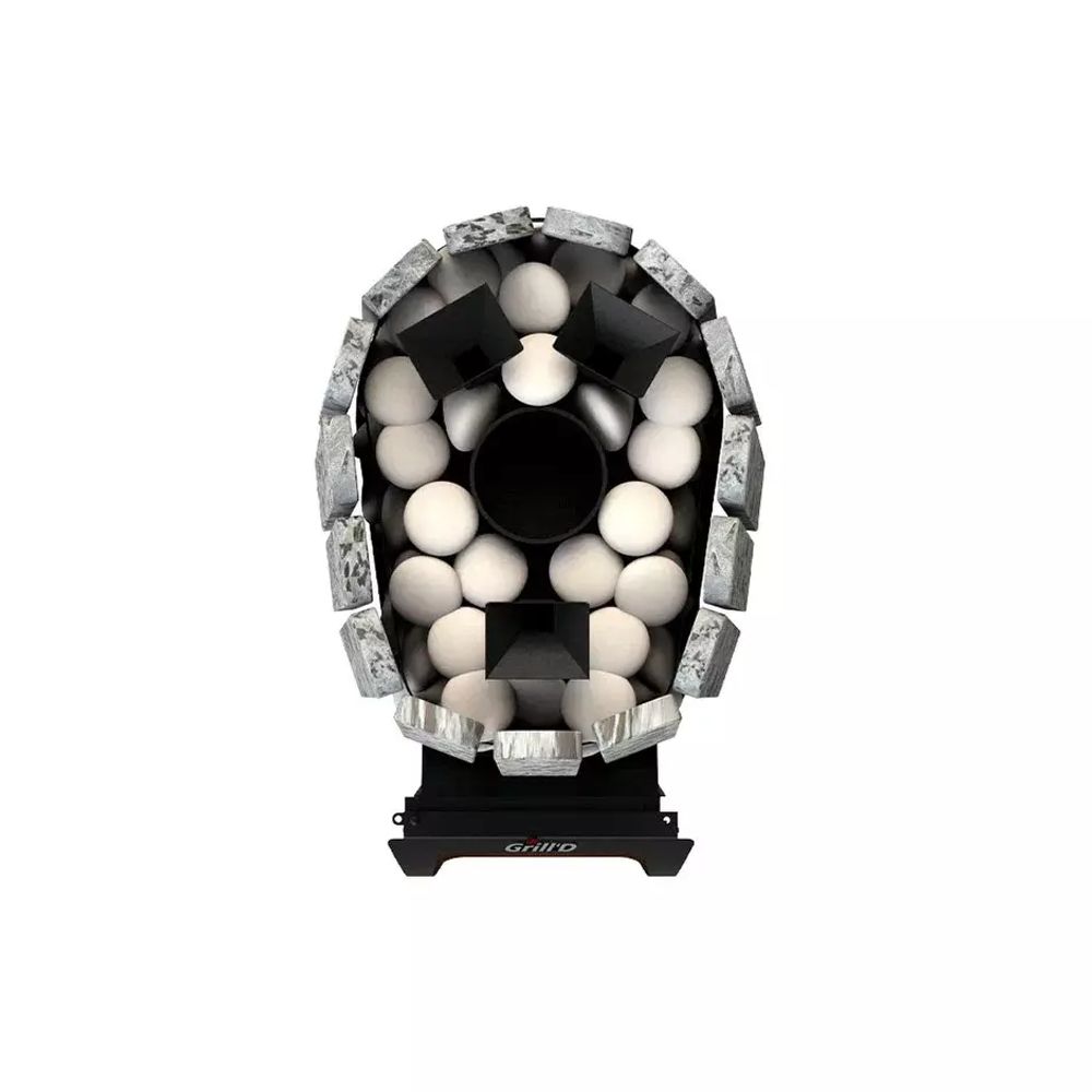 Дровяная банная печь Grill'D Cometa Vega 350 Short Window Max Stone Pro (Серпентинит)