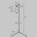 Торшер светодиодный Maytoni Stripe MOD489FL-L20B3K
