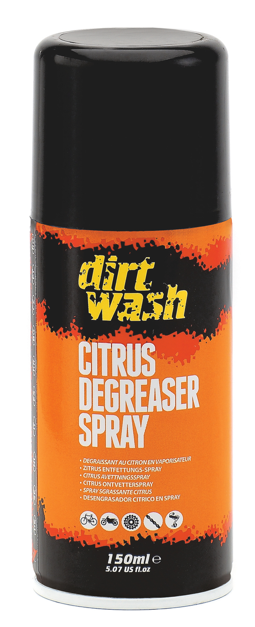 Очиститель для цепи/перекл. DIRTWASH CITRUS DEGREASER спрей 150мл (12) WELDTITE (Англия)