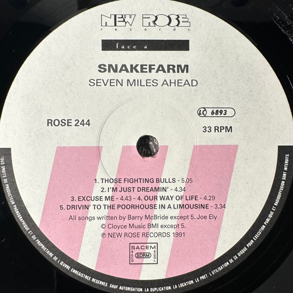 Snake Farm ‎– Seven Miles Ahead (Франция 1991г.)