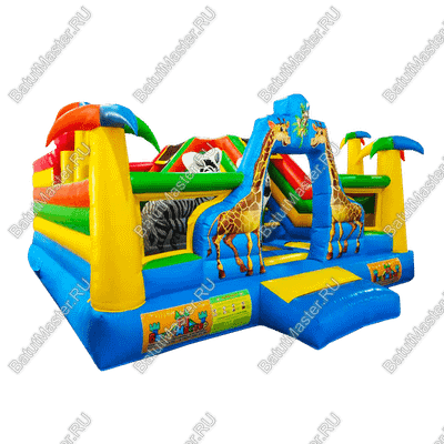 Коммерческий надувной батут "Животные в джунглях " 5*5*2,7м