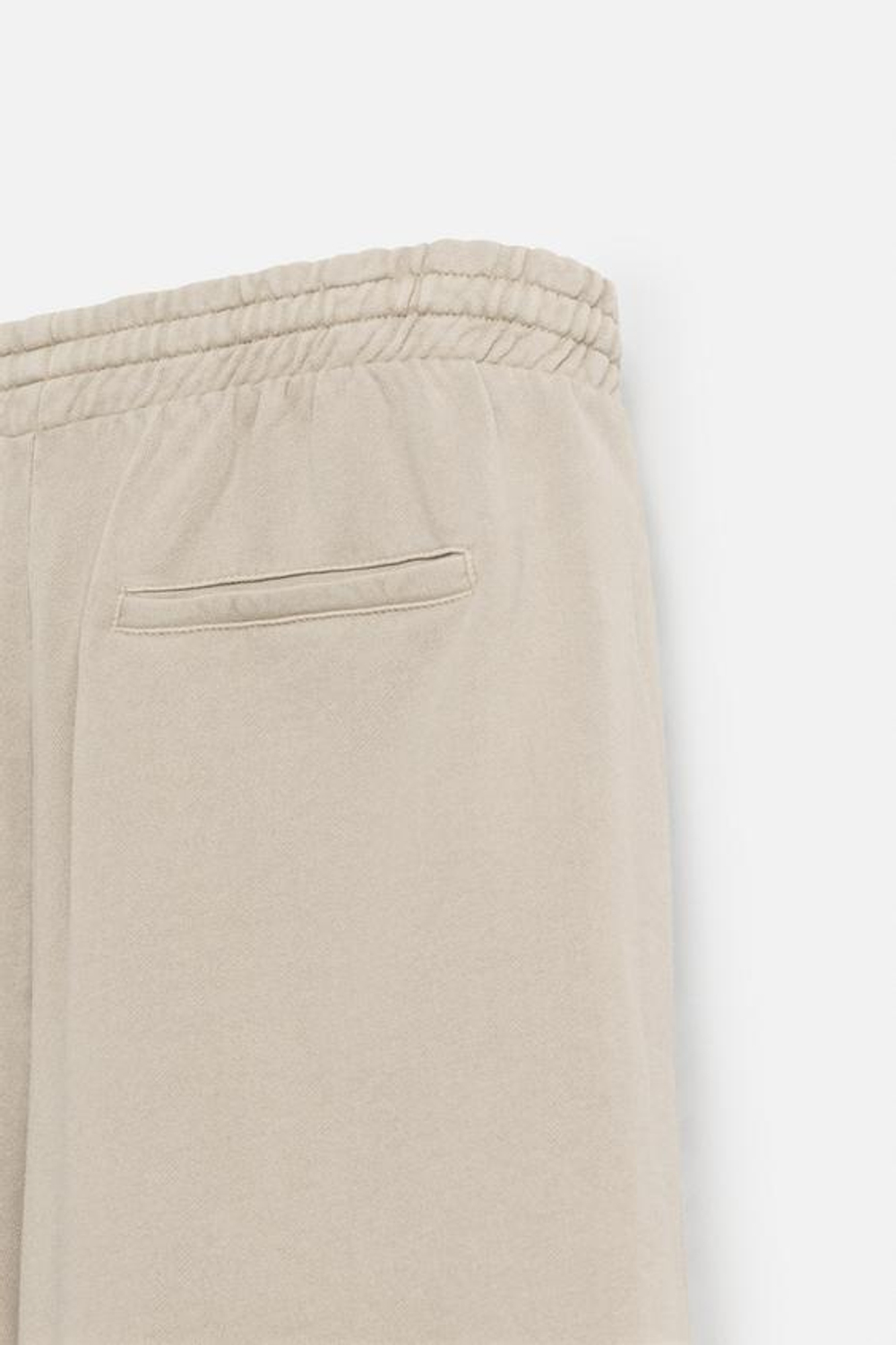 ZARA ШОРТЫ-ДЖОГГЕРЫ СВОБОДНОГО КРОЯ С ЭФФЕКТОМ ПОТЕРТОСТИ, КАМЕННО-СЕРЫЙ