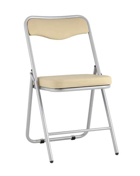 складной Джонни экокожа кремовый каркас металлик