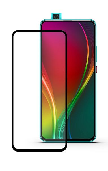 Защитное стекло 2.5D Xiaomi Poco F2 Pro (Черное)