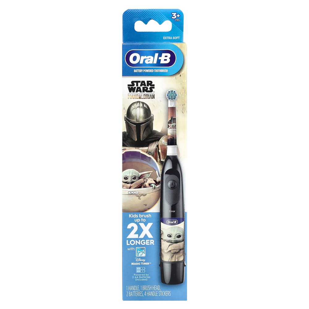 Oral-B, Зубная щетка с питанием от аккумулятора, Star Wars ™ The Mandalorian, очень мягкая, для детей от 3 лет, 1 щетка
