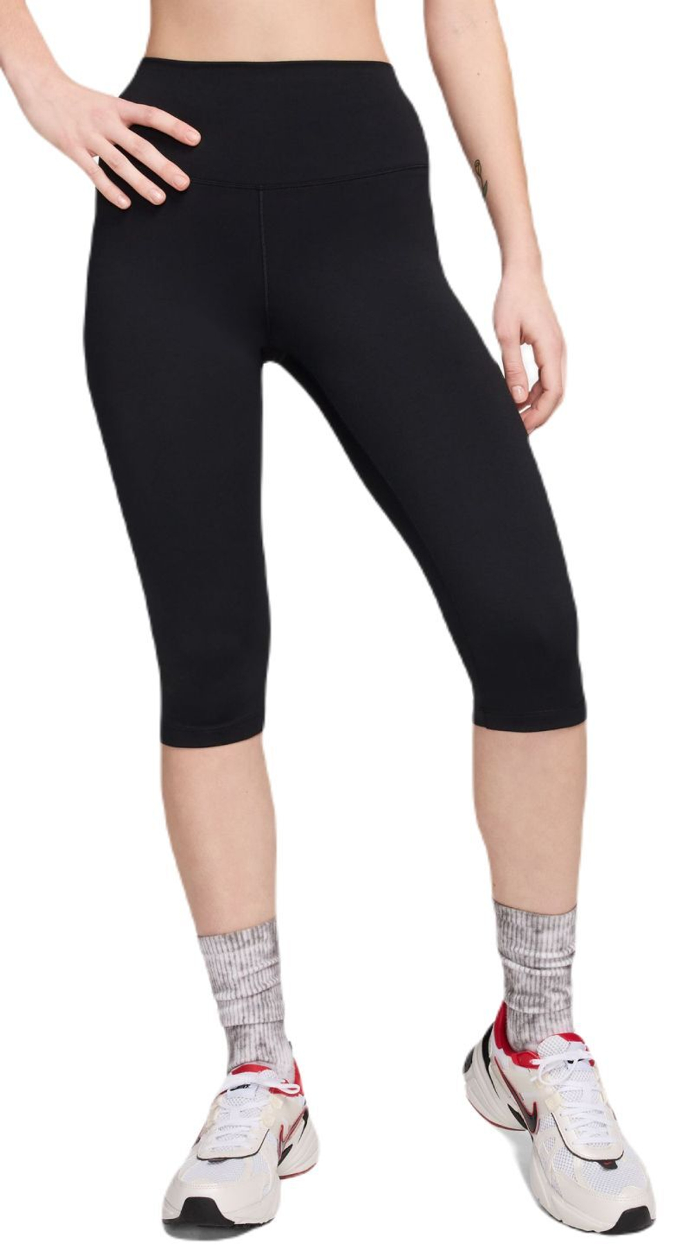 Леггинсы Nike Dri-Fit One High-Waisted Capri Leggings - Black