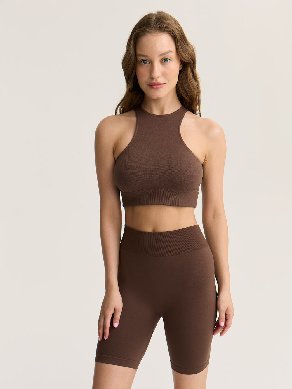 Бесшовные укороченные велосипедки