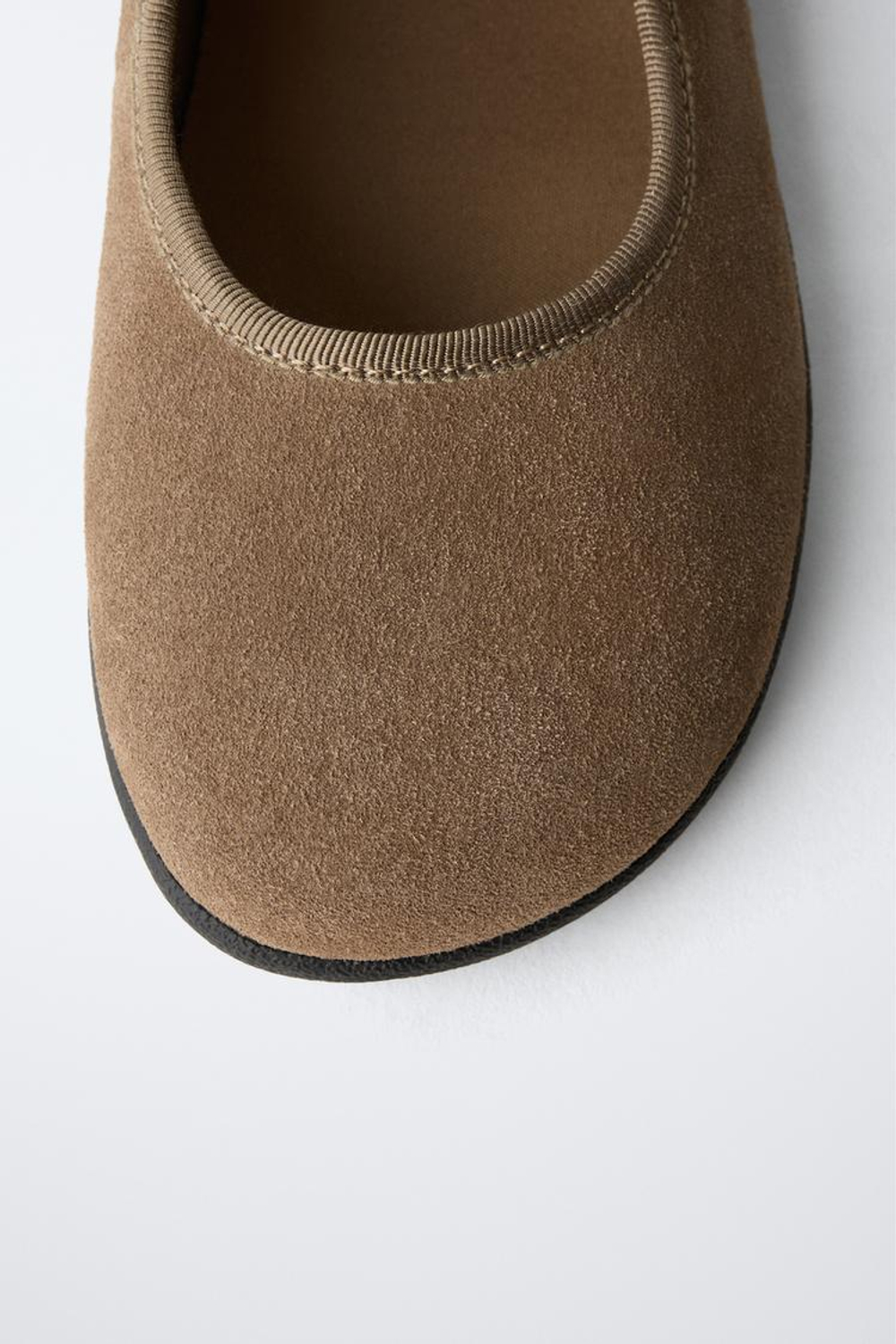 ZARA КОЖАНЫЕ БАЛЕТКИ BAREFOOT, КОРИЧНЕВЫЙ