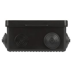Распаячная коробка ЭРА KOR-100-100-50-8g-B открытой установки черная 100х100х50мм с гермовводами 8 вх. IP54 | 