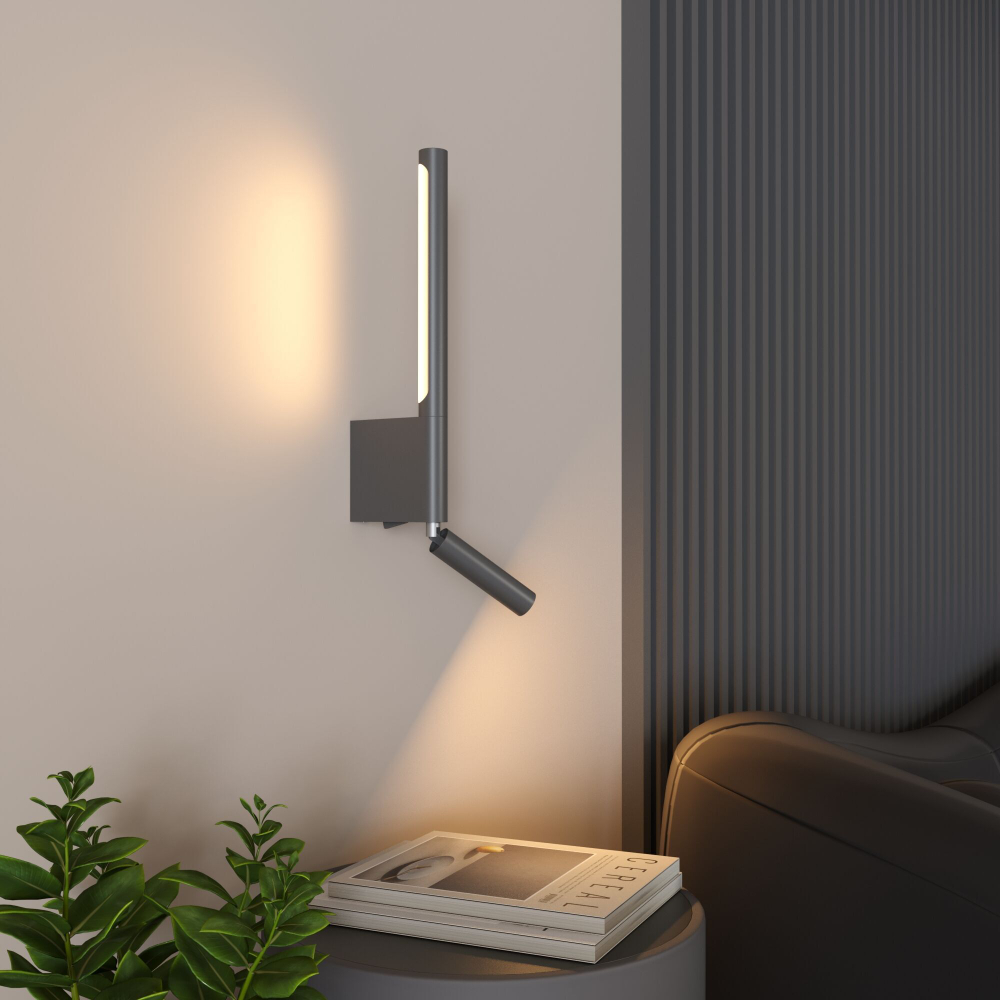 Настенный светодиодный светильник Elektrostandard Sarca 3000K 40111/LED графит