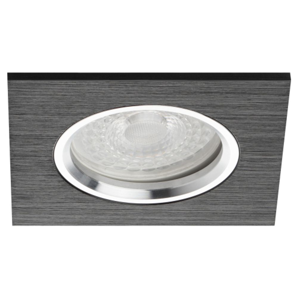 KL57 SL/BK Светильник ЭРА литой алюминевый MR16,12V/220V, 50W серебро/черный | Алюминиевые встраиваемые светильники