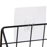 Полка металлическая подвесная с крючками «ФАРГО», цвет черный, 35*12*20см (лейбл)