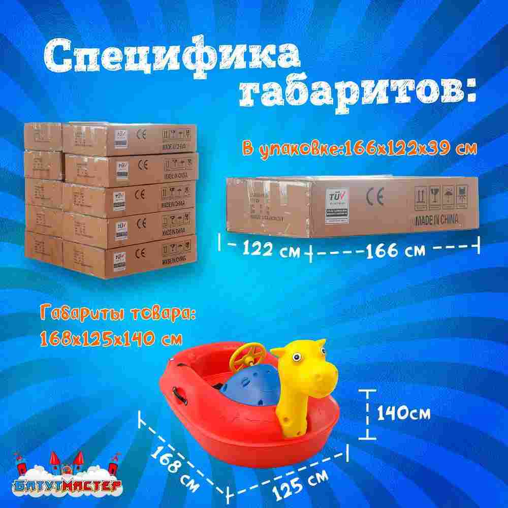 Электрическая лодка-катамаран «Бегемотик» XL взрослая, 1+1