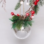 Новогодний шар «Лесная сказка» 8 см, Серебро