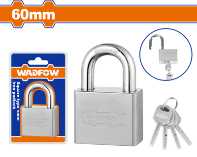 Железный навесной замок с лопастями квадратного типа