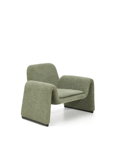 Кресло Melvia из зеленого шенилла