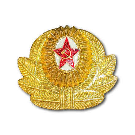 Кокарда Общевойсковая СССР В Обрамлении Золотистая
