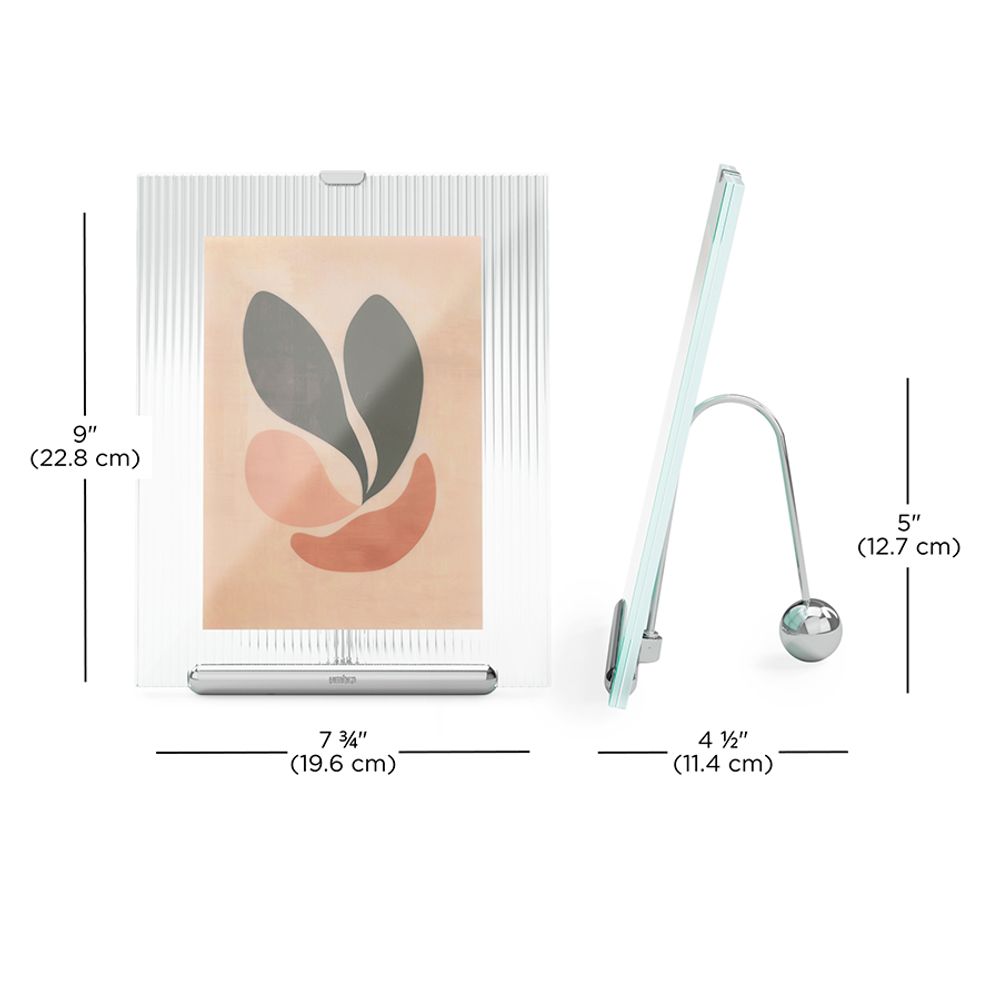 Фоторамка Flute, 20х23 см, хром