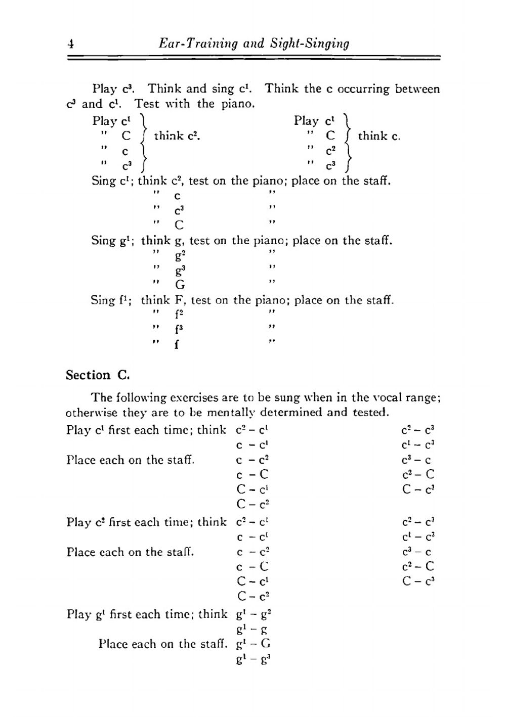 Ear-training and sight-singing applied to elementary musical theory, a practical and coördinated course for schools and private study | George Anson Wedge
