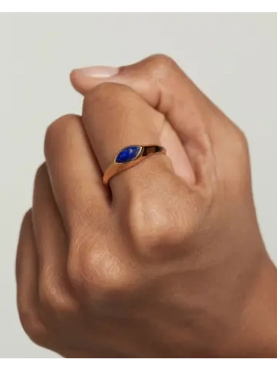 Кольцо женское PDPaola Nomad Lapis Lazuli серебро 925 пробы покрытое золотом 750 пробы AN01-A49