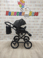 Коляска модульная Indigo Barbara Eco Classic be 03 (черная кожа)