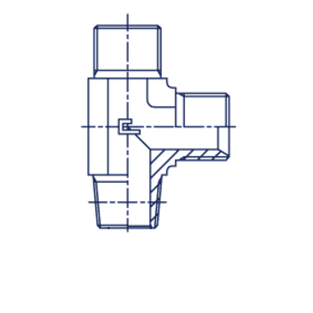 Штуцер FLC BSP 5/8" BSPT 1/2"