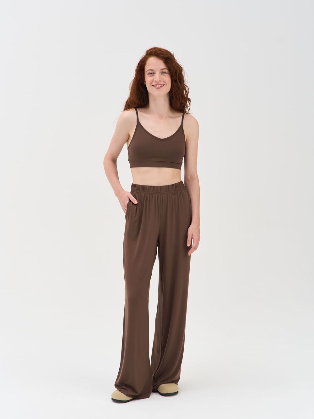 Топ на регулируемых лямках "Шоколад" женский