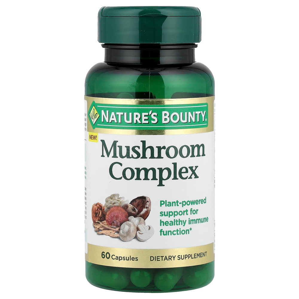 Nature's Bounty, комплекс грибов, 60 капсул