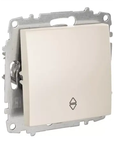 Механизм 1-клавишный выключатель проходной Zena