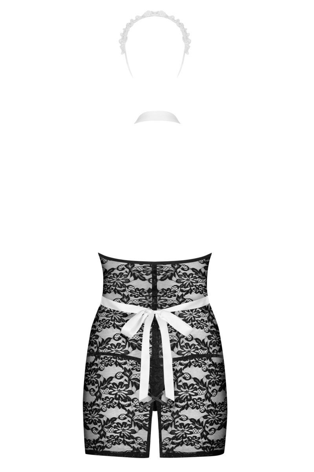 Пикантный костюм горничной Servgirl (Размер: L-XL) (Цвет: черный с белым)