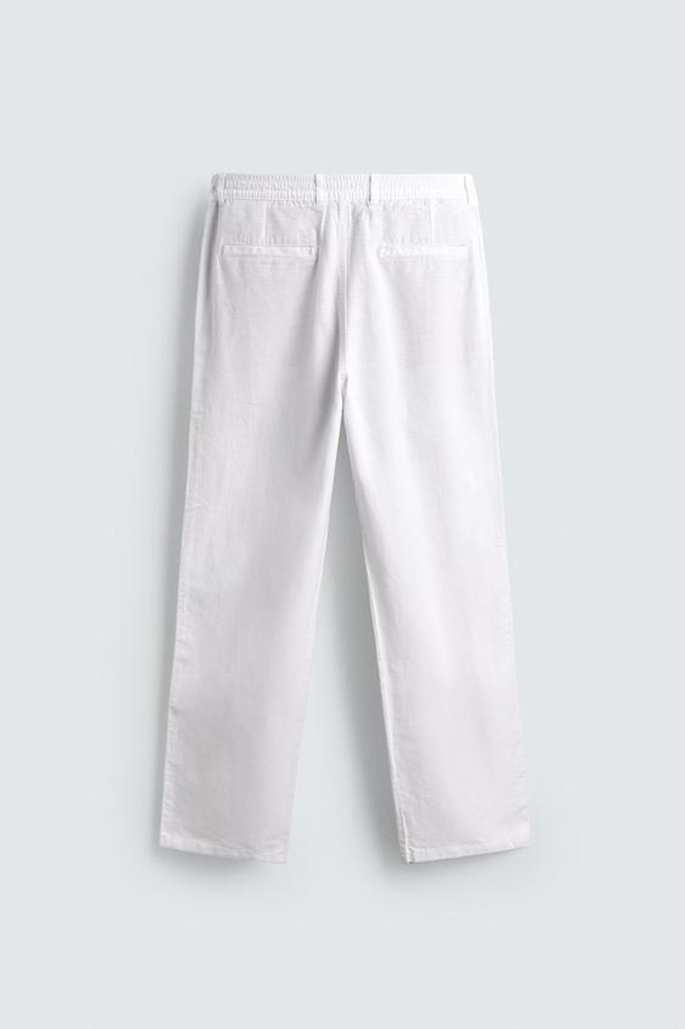 ZARA СВОБОДНЫЕ БРЮКИ STRAIGHT FIT, БЕЛЫЙ