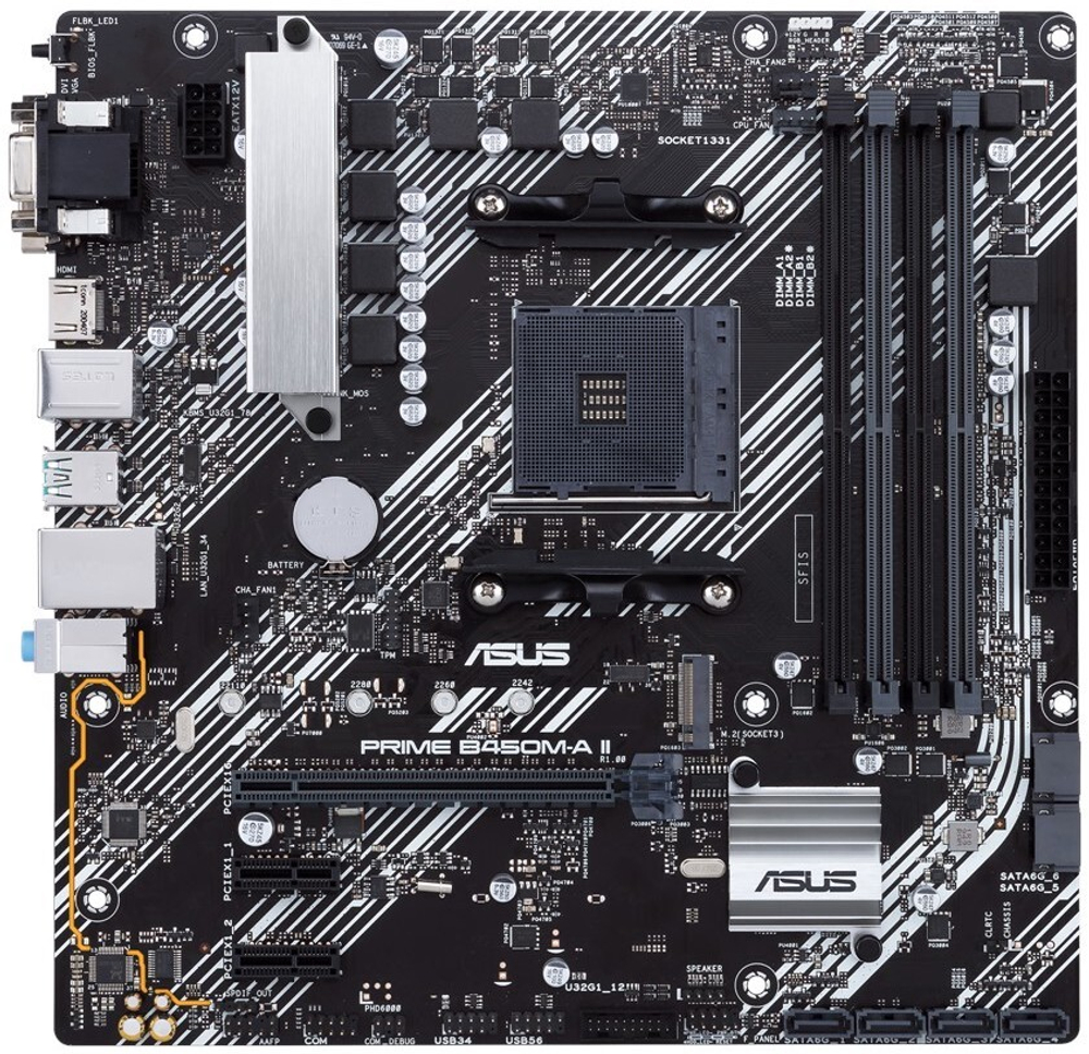 Материнская плата mATX ASUS PRIME B450M-A II
