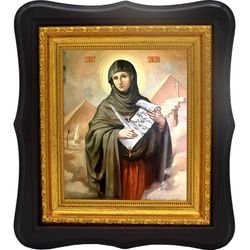 Сарра Ливийская, Египетская, дева, преподобная отшельница. Икона на холсте.