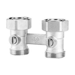 Узел нижнего подключения VARMEGA, 3/4quot;EKх3/4quot;EK НР-ВР, прямой, для двухтрубных систем, VM14111