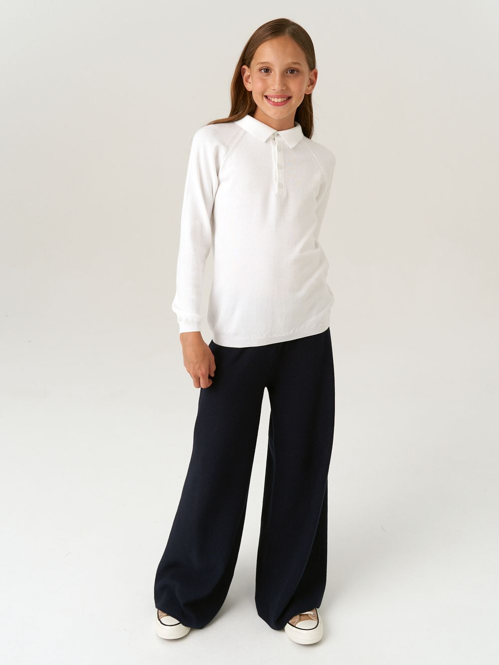 Брюки широкие для девочки AT991 синий