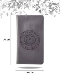 Кошелек Всевидящее Око серая кожа