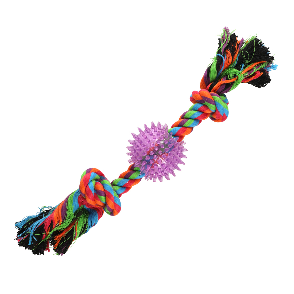 Игрушка для собак "Веревка, 2 узла и мяч", d65/310мм, Triol