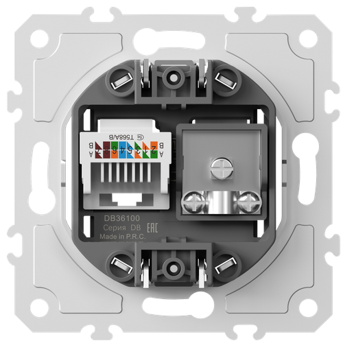Механизм розетки RJ45/TV cat.5, ClassE-8/0-2400 МГц, серия DB