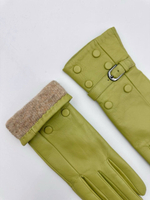 Перчатки лайм с ремешком